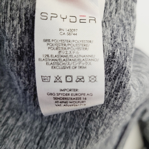 Spyder Ski Team Gray Cowl Neck Long Sleeve Performance Top - Picture 14 of 15
